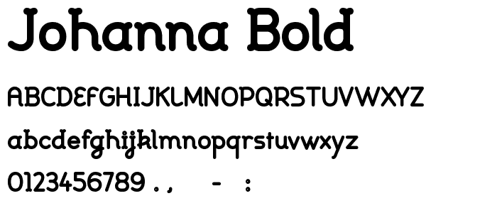 Johanna bold font